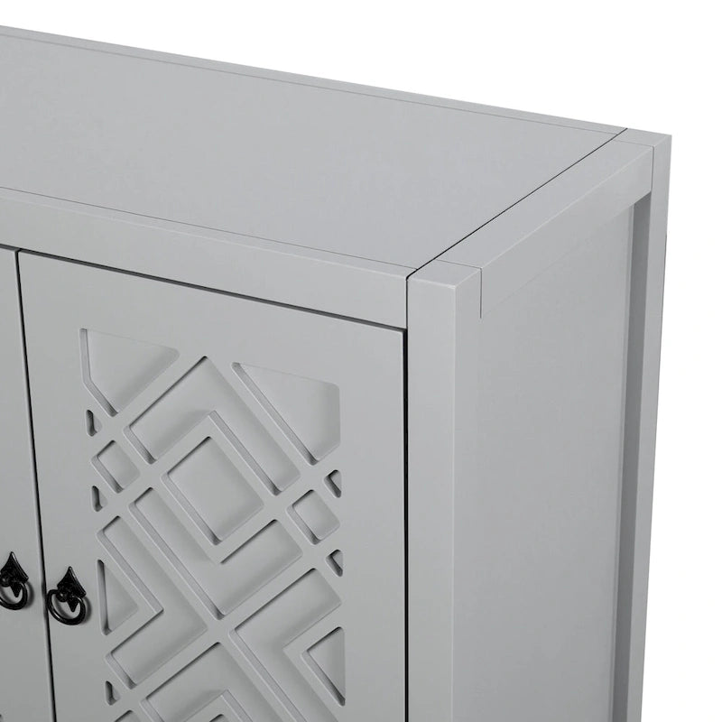 Large Storage Space Sideboard, 4 Door Buffet Cabinet