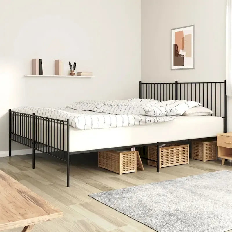 vidaXL Metal Bed Frame, No Mattress