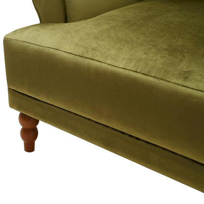 37.8 Velvet Accent Chair with Ergonomic Lumbar Support