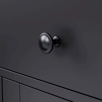 Black + Dark Walnut Farmhouse TV Entertainment Center with Bookshelves & Glass Doors for 70 TVs