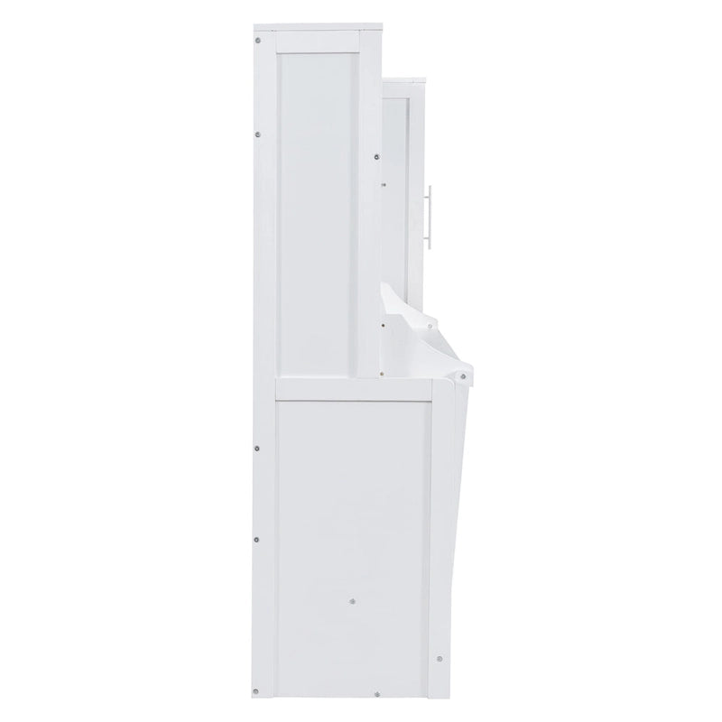 Queen Size Murphy Bed Wall Bed with Closet and Drawers