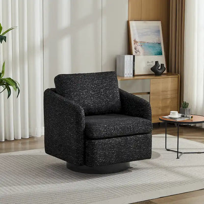 GDFStudio - Clara Chenille Swivel Accent Chair with Sleek Modern Design and Plush Cushioning - 31.5W