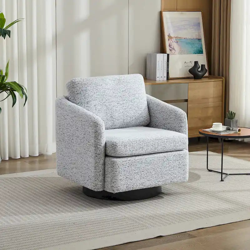 GDFStudio - Clara Chenille Swivel Accent Chair with Sleek Modern Design and Plush Cushioning - 31.5W