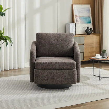 GDFStudio - Clara Chenille Swivel Accent Chair with Sleek Modern Design and Plush Cushioning - 31.5W
