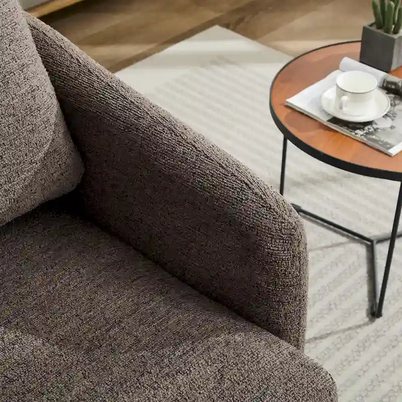 GDFStudio - Clara Chenille Swivel Accent Chair with Sleek Modern Design and Plush Cushioning - 31.5W