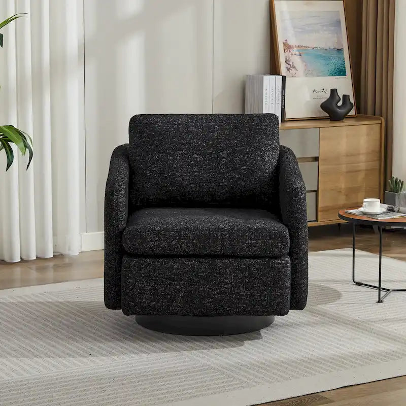 GDFStudio - Clara Chenille Swivel Accent Chair with Sleek Modern Design and Plush Cushioning - 31.5W