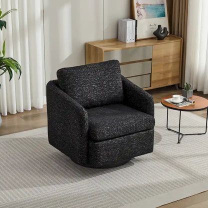 GDFStudio - Clara Chenille Swivel Accent Chair with Sleek Modern Design and Plush Cushioning - 31.5W