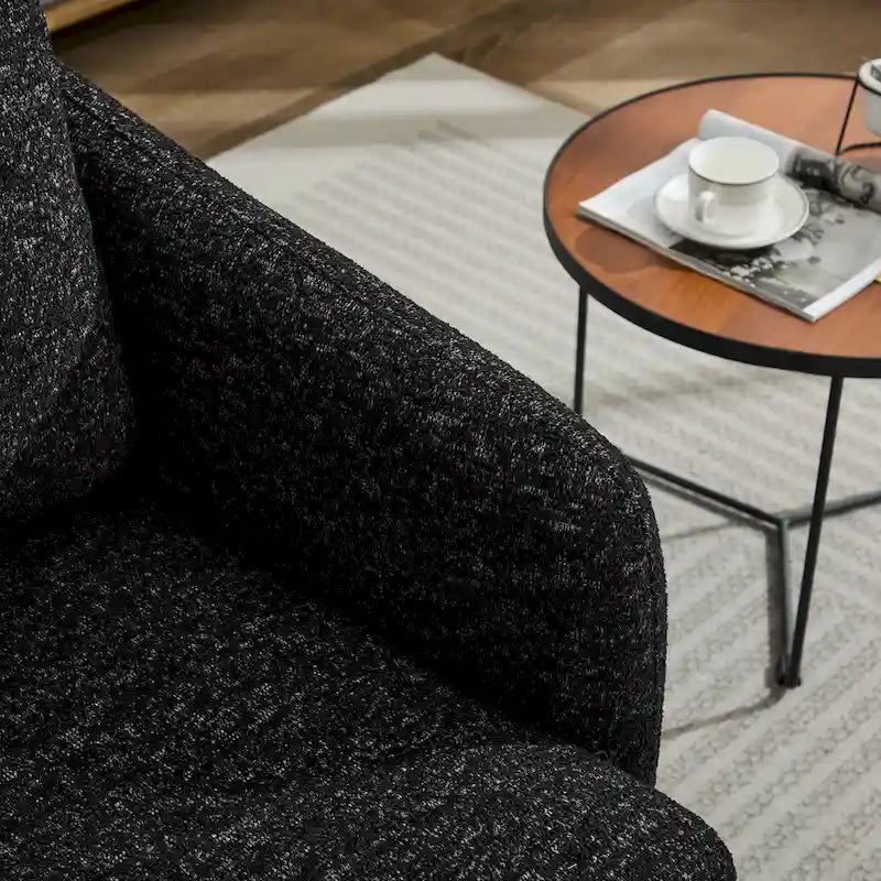 GDFStudio - Clara Chenille Swivel Accent Chair with Sleek Modern Design and Plush Cushioning - 31.5W