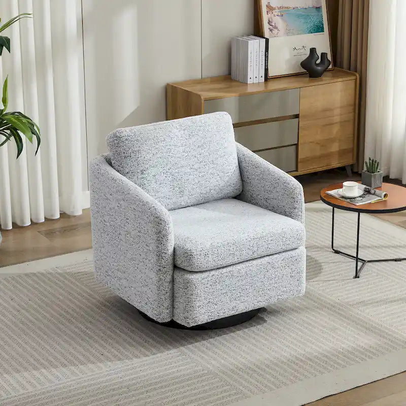 GDFStudio - Clara Chenille Swivel Accent Chair with Sleek Modern Design and Plush Cushioning - 31.5W