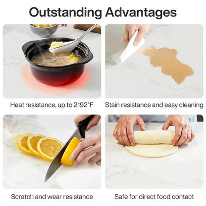 Luxury Rectangular Sintered Stone Dining Table with Stainless Steel Base for 8-10