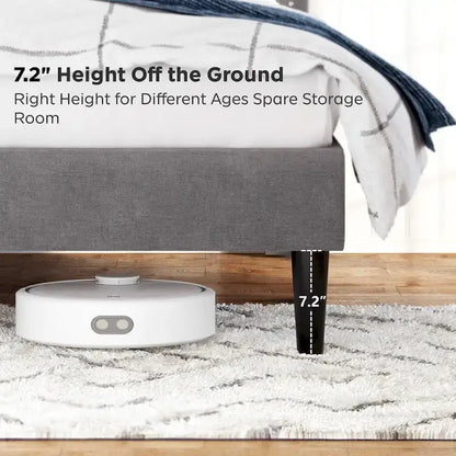 Queen Platform Bed with Upholstered Storage Headboard & Under-Bed Storage