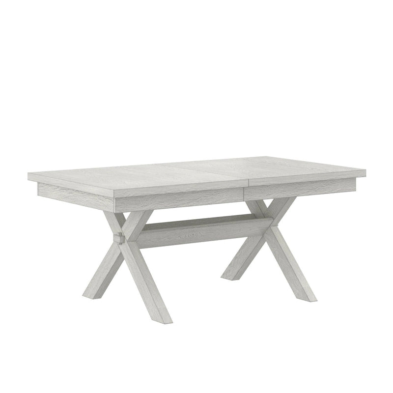 VECELO 90 Inch Modern Solid Wood Rectangular Extendable Dining Table