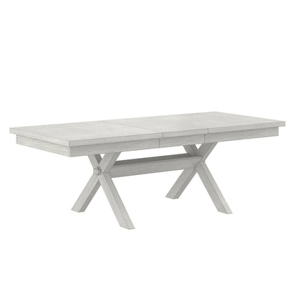 VECELO 90 Inch Modern Solid Wood Rectangular Extendable Dining Table