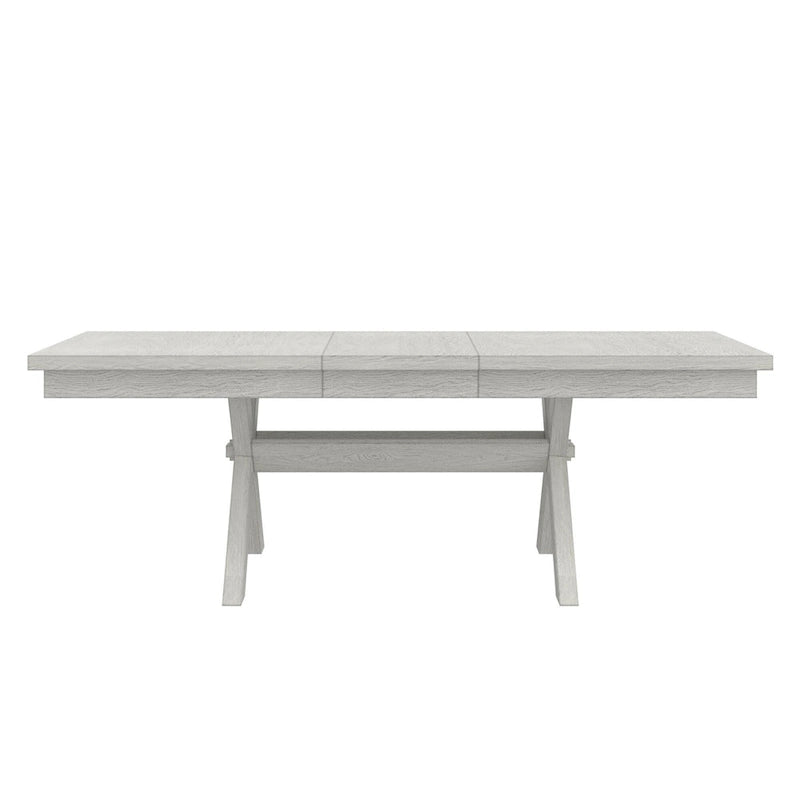 VECELO 90 Inch Modern Solid Wood Rectangular Extendable Dining Table