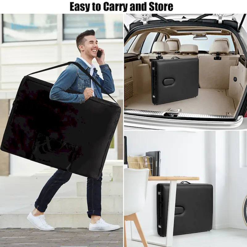 Costway 84L Portable Massage Table Adjustable Facial Spa Bed Tattoo