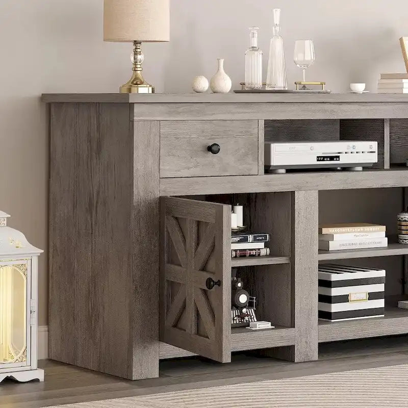 Farmhouse TV Stand W/ Storage Drawer for TVs Up to 80 - 73 inches