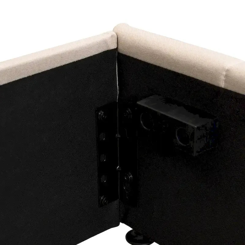 Upholstered Platform Bed with Hydraulic Storage System