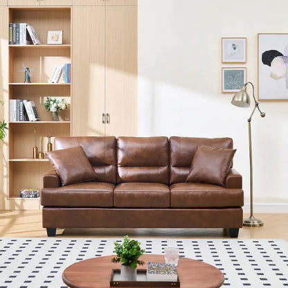 Faux Leather 2 Piece Chair and Sofa Set by Morden Fort