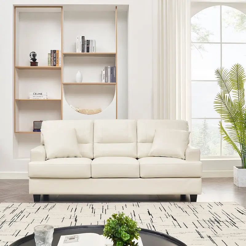 Faux Leather 2 Piece Chair and Sofa Set by Morden Fort