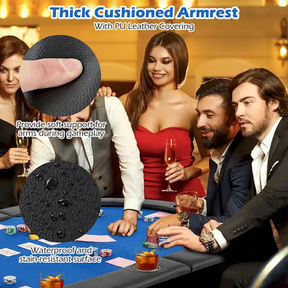 Gymax 84 x 42 10-Player Foldable Padded Poker Table Top w/