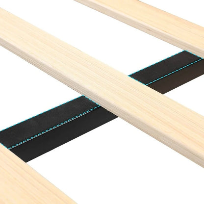 Modern Style Velvet Platform Bed with Upholstered Headboard for Bedroom