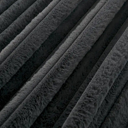 Dark Gray Modern 47.8 Upholstered Oversized Chaise Longue Chair with Ottoman and Pillows