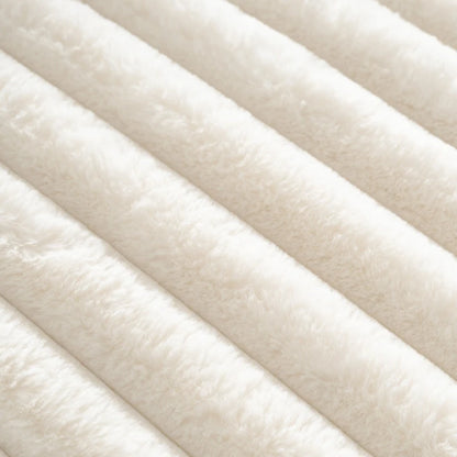 110 Faux Fur Cloud 3-Seater sat L-Shaped Sectional Sofa with Two Included Throw Pillows