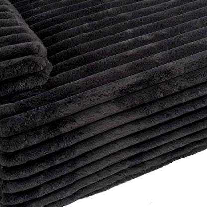 110 Faux Fur Cloud 3-Seater sat L-Shaped Sectional Sofa with Two Included Throw Pillows