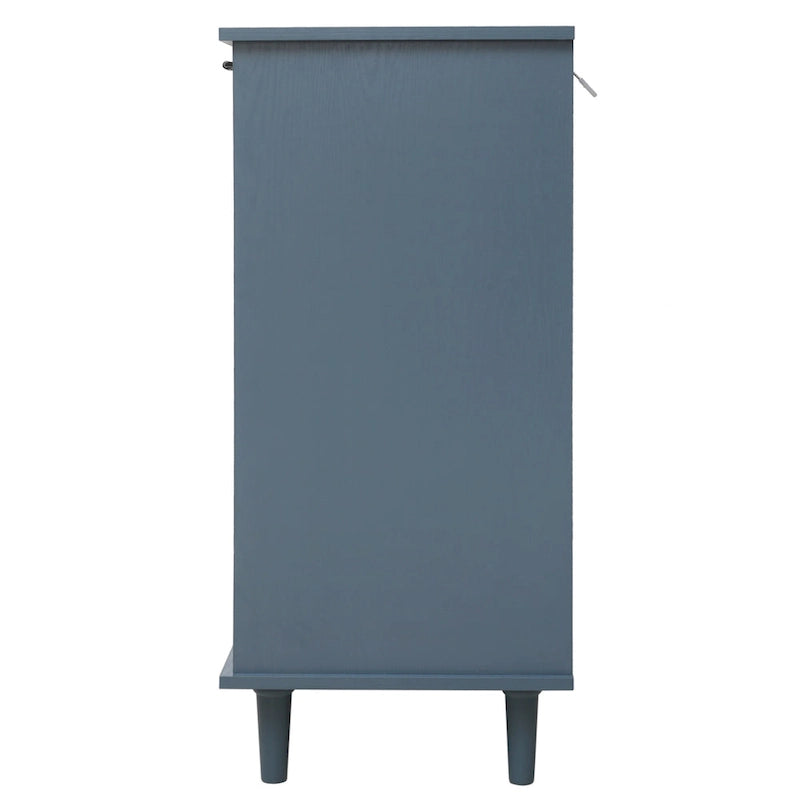 Retro Style 47.24 Horizontal Dresser with 3 Drawer and 3 Door, Carved Panel for Bedroom, Living Room