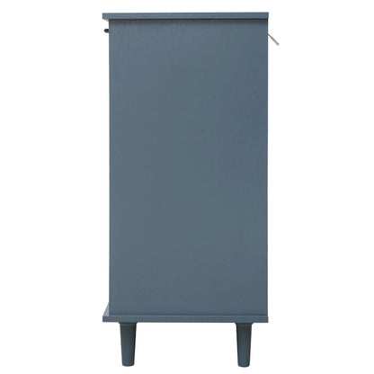 Retro Style 47.24 Horizontal Dresser with 3 Drawer and 3 Door, Carved Panel for Bedroom, Living Room