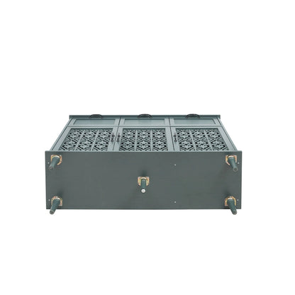 Retro Style 47.24 Horizontal Dresser with 3 Drawer and 3 Door, Carved Panel for Bedroom, Living Room