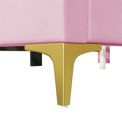 Twin Velvet Platform Bed with Semi-Circle Headboard