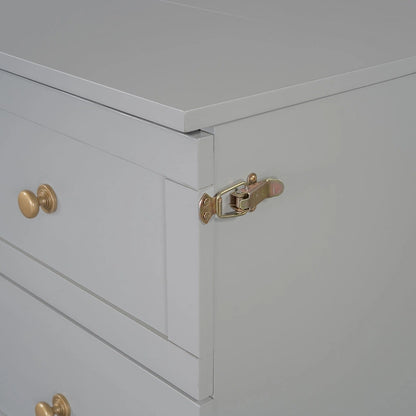 Gray Full Size Murphy Bed with Versatile Storage & Large Drawers