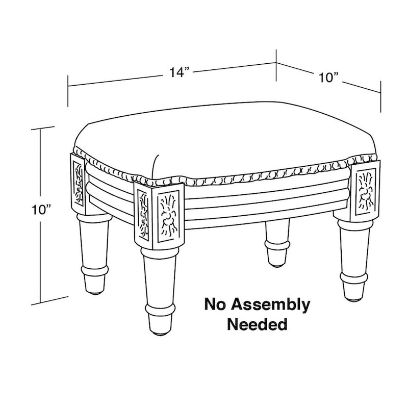 Taupe Bamboo Trellis Footstool