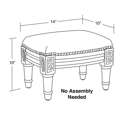 Taupe Bamboo Trellis Footstool