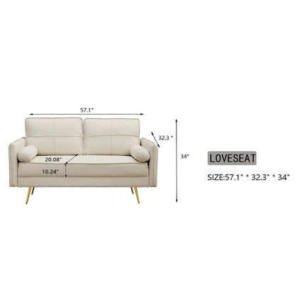 Round Arm Loveseat