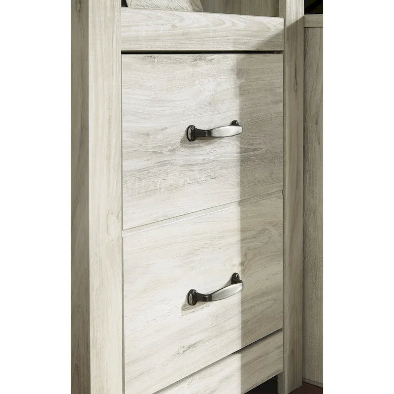 Signature Design by Ashley Bellaby Whitewash 4-Piece Entertainment Center with Electric Fireplace - 103.5W x 19.5D x 72.25H