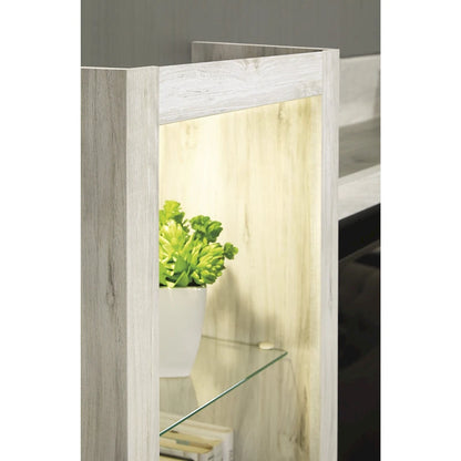 Signature Design by Ashley Bellaby Whitewash 4-Piece Entertainment Center with Electric Fireplace - 103.5W x 19.5D x 72.25H