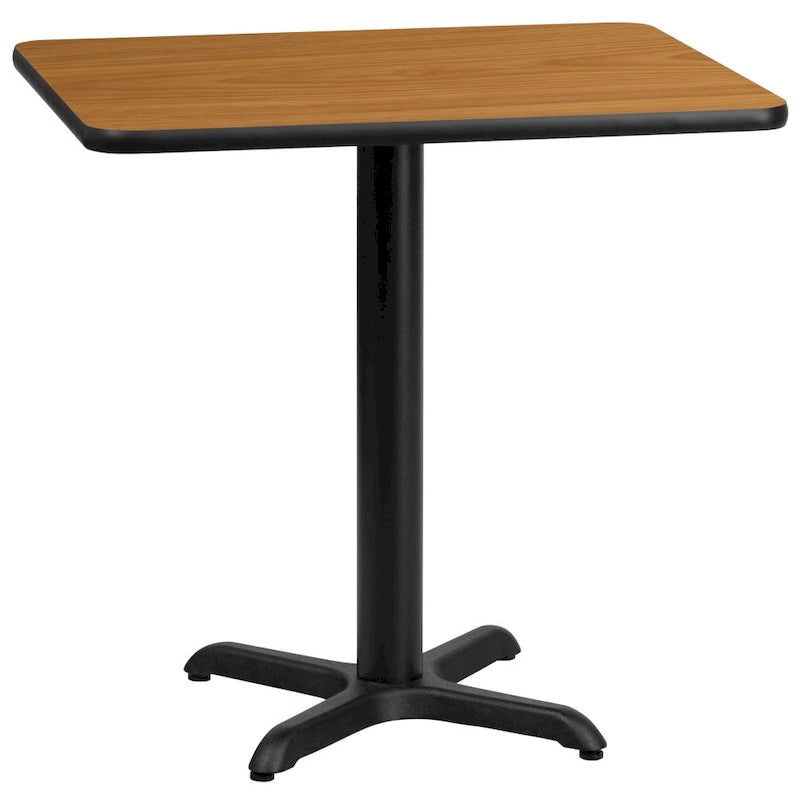 24 x 30 Rectangular Laminate Table Top with 22 x 22 Table Height Base - 24W x 30D x 31.125H