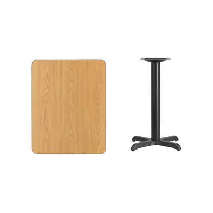 24 x 30 Rectangular Laminate Table Top with 22 x 22 Table Height Base - 24W x 30D x 31.125H