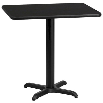24 x 30 Rectangular Laminate Table Top with 22 x 22 Table Height Base - 24W x 30D x 31.125H