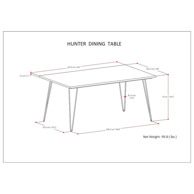 WYNDENHALL Moreno Industrial Wood Dining Table