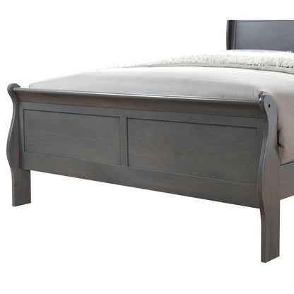 Furniture of America Mayday Contemporary Grey Solid Wood Sleigh Bed