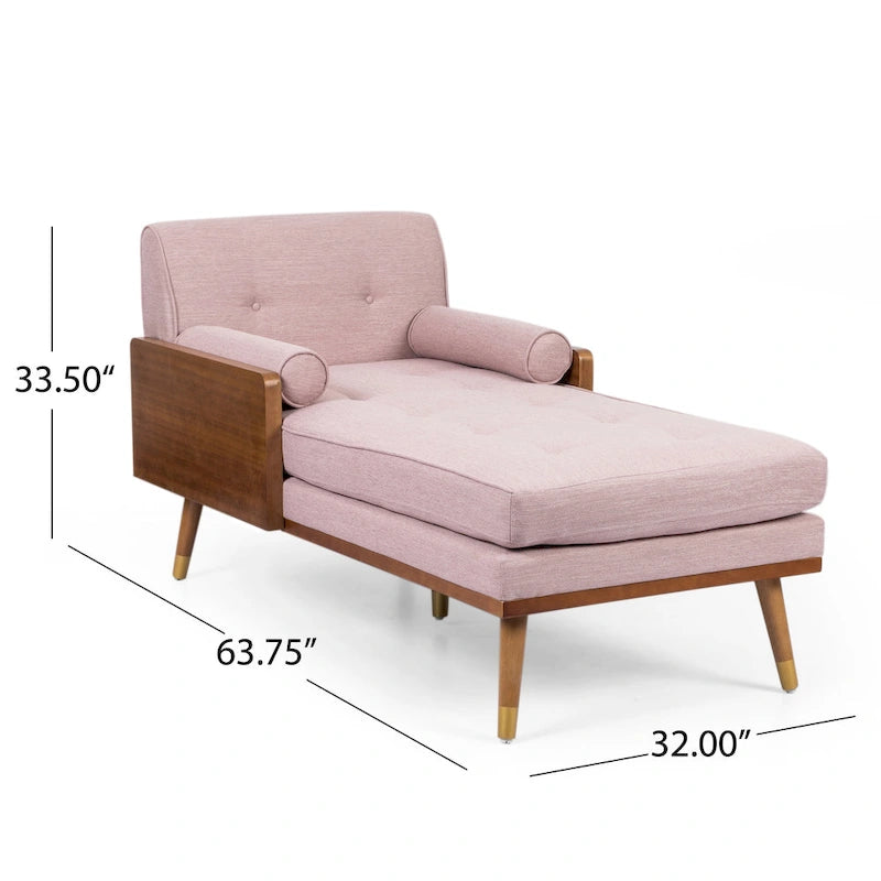 Fortas Mid-century Modern Chaise Lounge by Christopher Knight Home - 32.00 W x 63.75 L x 33.50 H