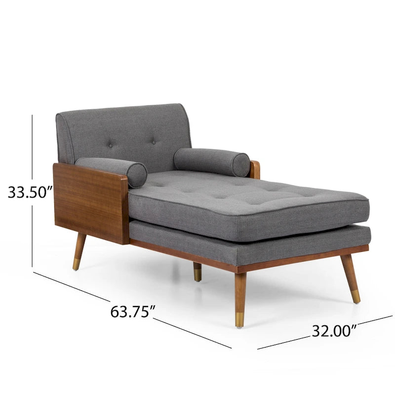 Fortas Mid-century Modern Chaise Lounge by Christopher Knight Home - 32.00 W x 63.75 L x 33.50 H