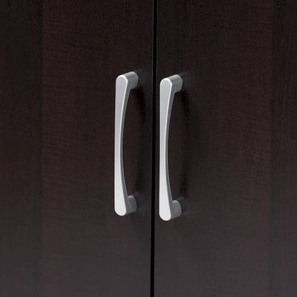 Contemporary Wenge Dark Brown Shoe Storage Cabinet