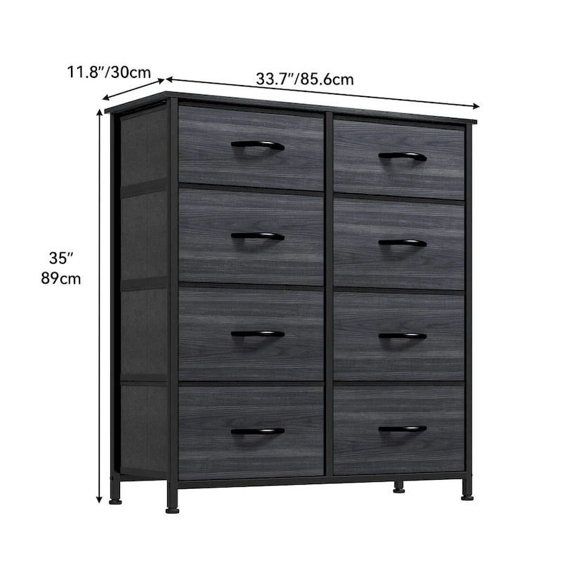 8 Drawers Furniture Storage Chest Multi-Size Drawers Dressers