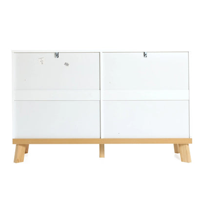 Modern White Wood 6-Drawer Dresser
