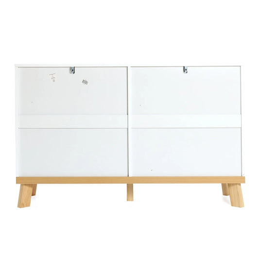 Modern White Wood 6-Drawer Dresser