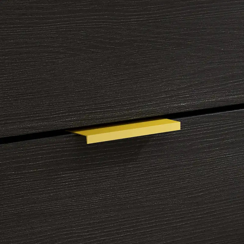 5 Drawer Dresser Chest of Drawers with Metal Leg Wood Dresser Storage